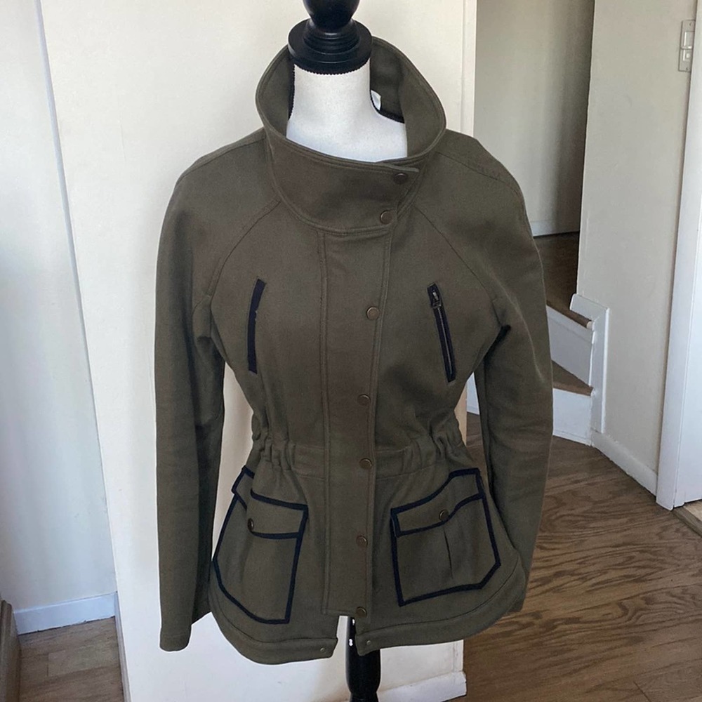 Veronica Beard Khaki Green Utility Jacket